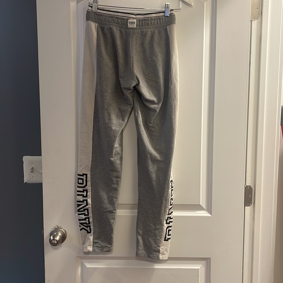 Victoria’s Secret pink small petite, gray and white logo drawstring joggers - Picture 4 of 4